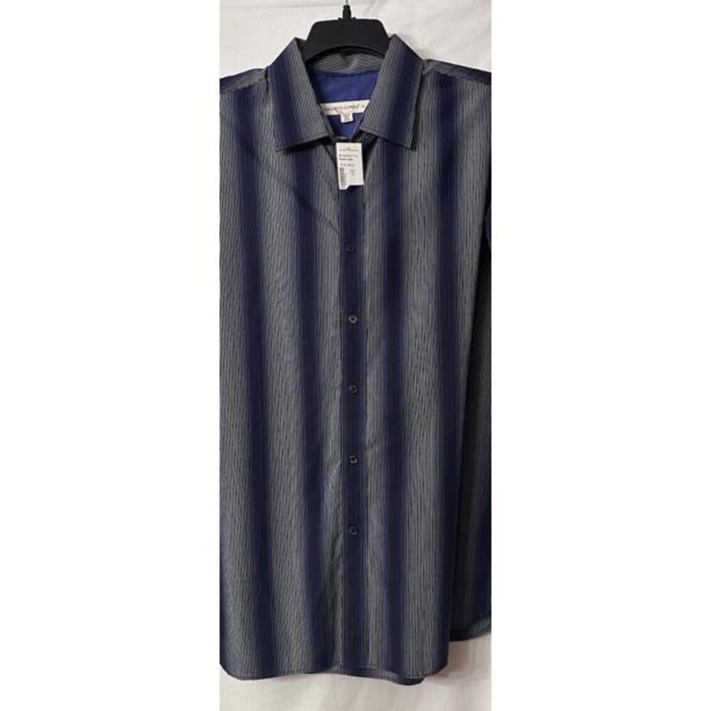 NWT Pronto Uomo Mens Long Sleeve Button Casual Cotton Knit Shirt Size XL - Picture 3 of 14